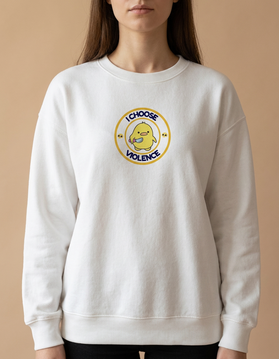 AGGRESSIVE DUCK Sweatshirt White
