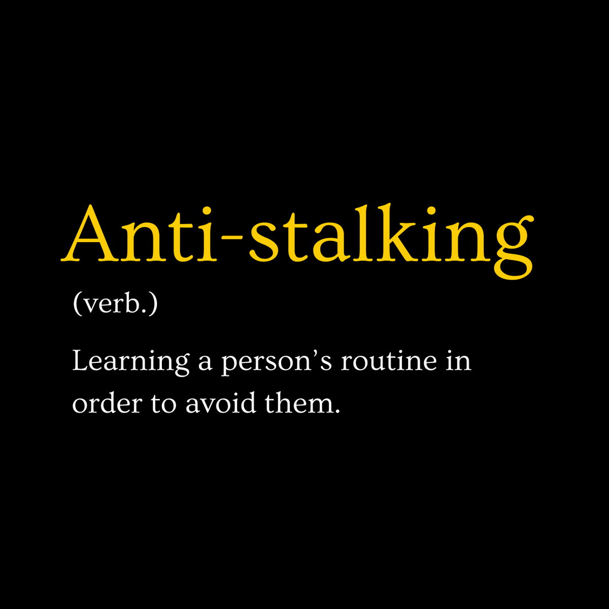 ANTI-STALKING Oversized Heavy Premium