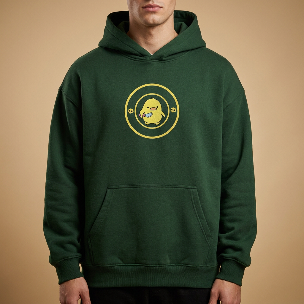 AGGRESSIVE DUCK Hoodie Dark Green