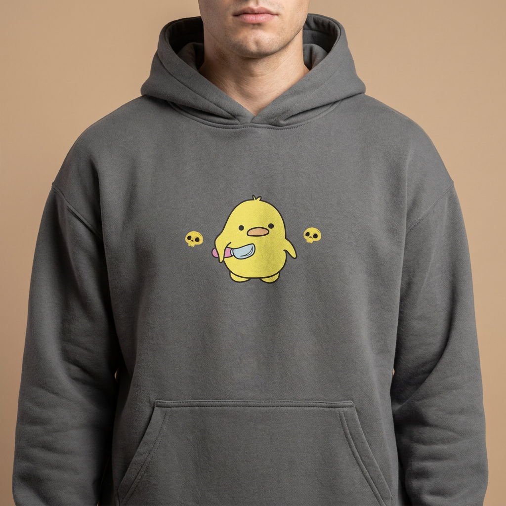 AGGRESSIVE DUCK Hoodie Iron Grey