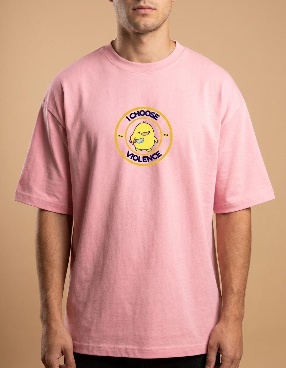 AGGRESSIVE DUCK Oversized Heavy Pink