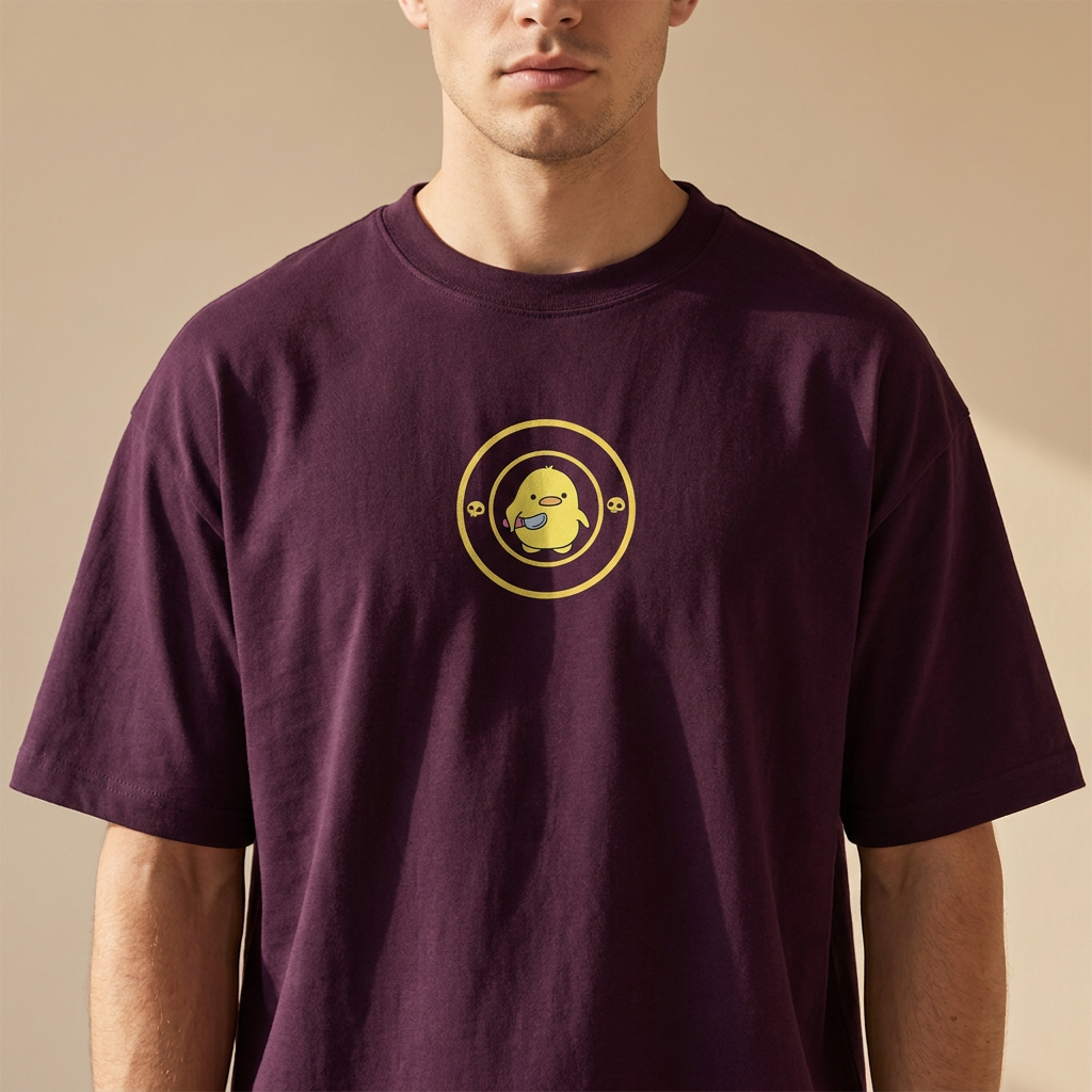 AGGRESSIVE DUCK Oversized Heavy Aubergine