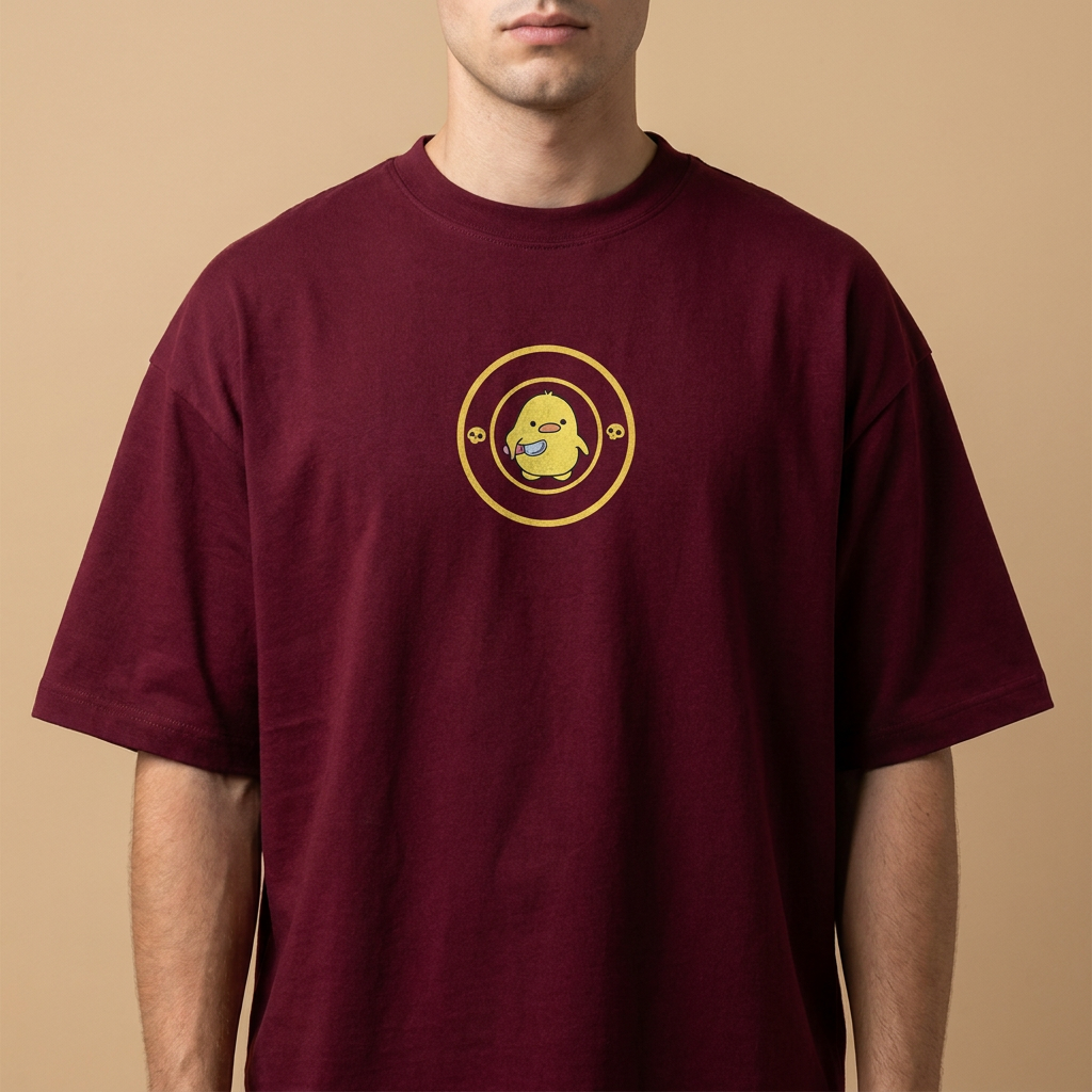 AGGRESSIVE DUCK Oversized Heavy Burgundy