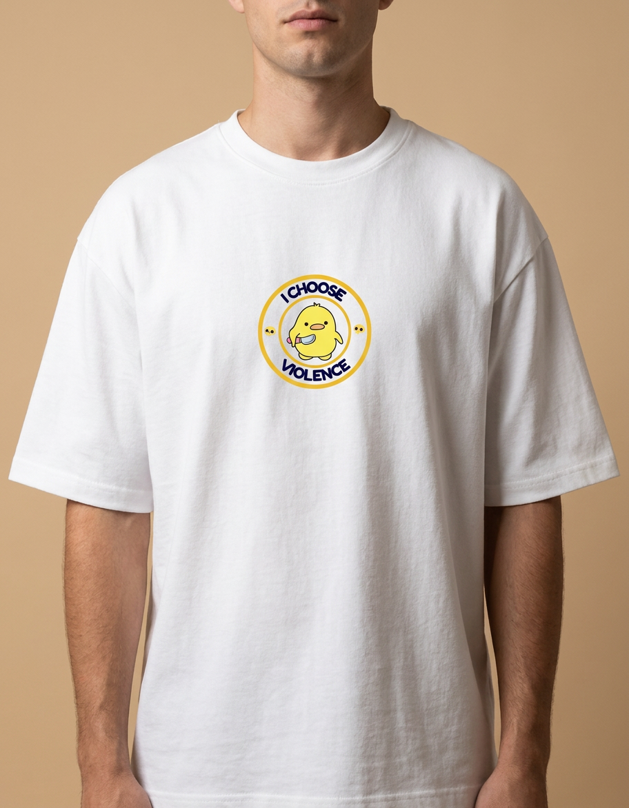 AGGRESSIVE DUCK Oversized Heavy White