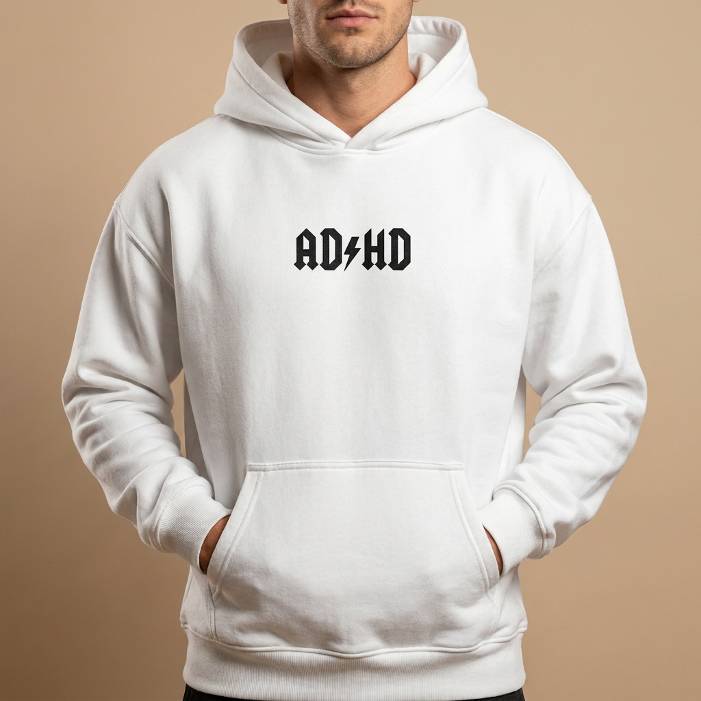 ADHD Hoodie White Male
