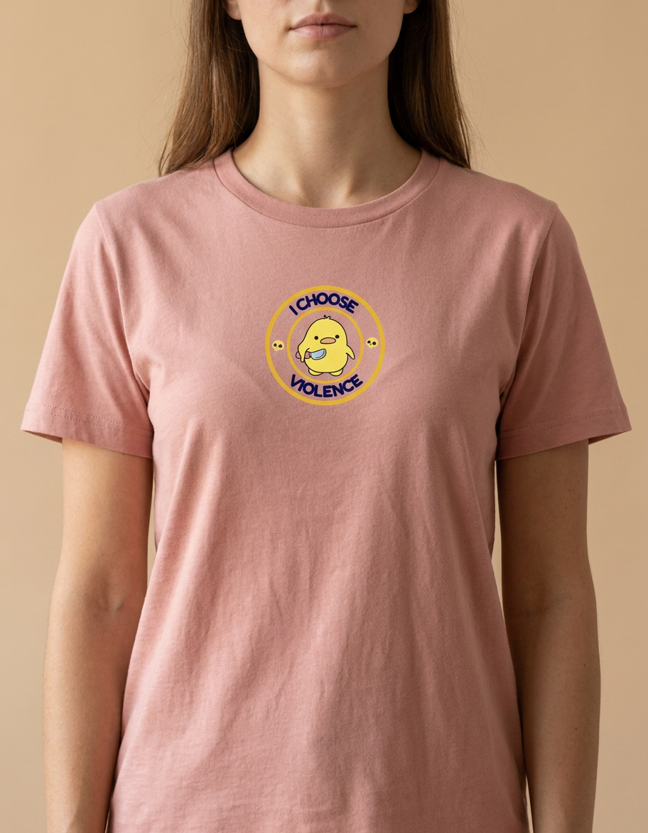 AGGRESSIVE DUCK Regular Tee Cashmere Pink