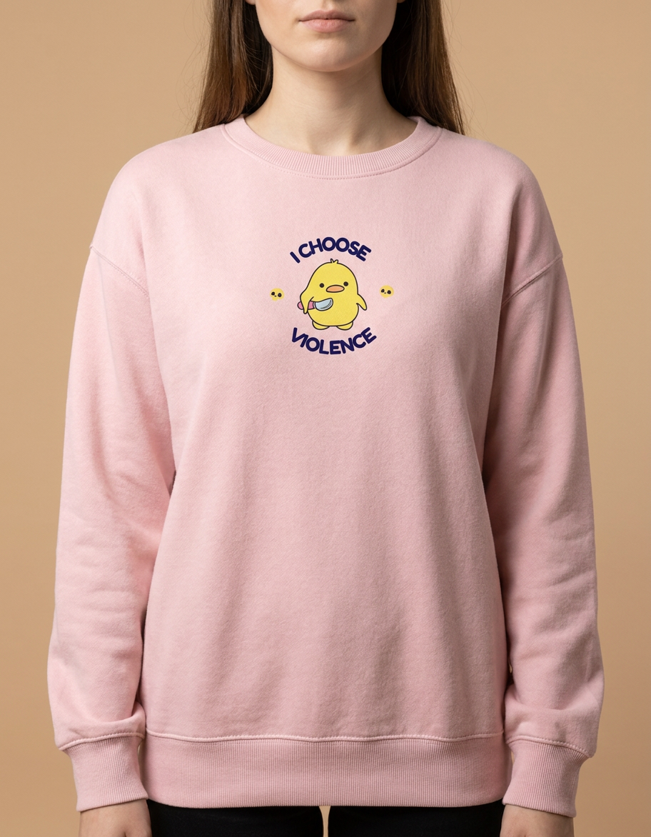 AGGRESSIVE DUCK Sweatshirt Cashmere Pink
