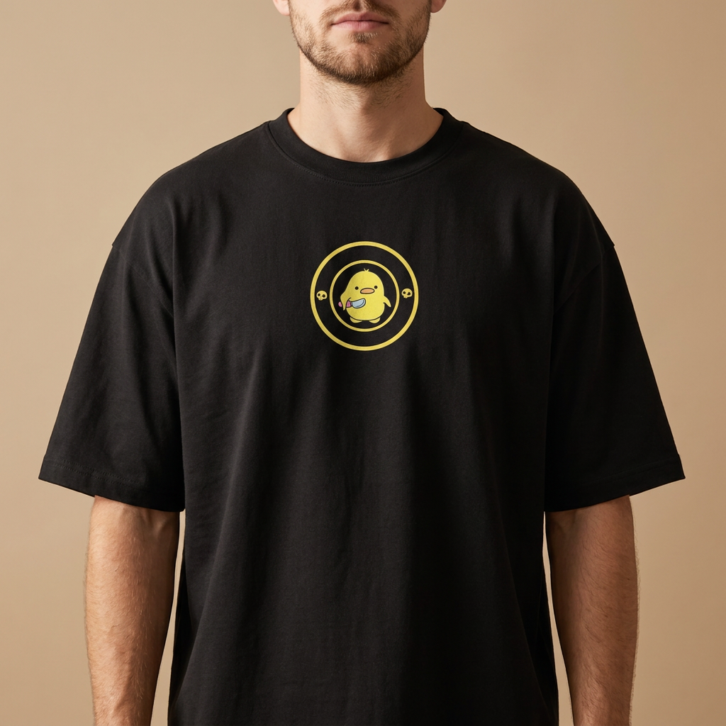 AGGRESSIVE DUCK Oversized Heavy Black